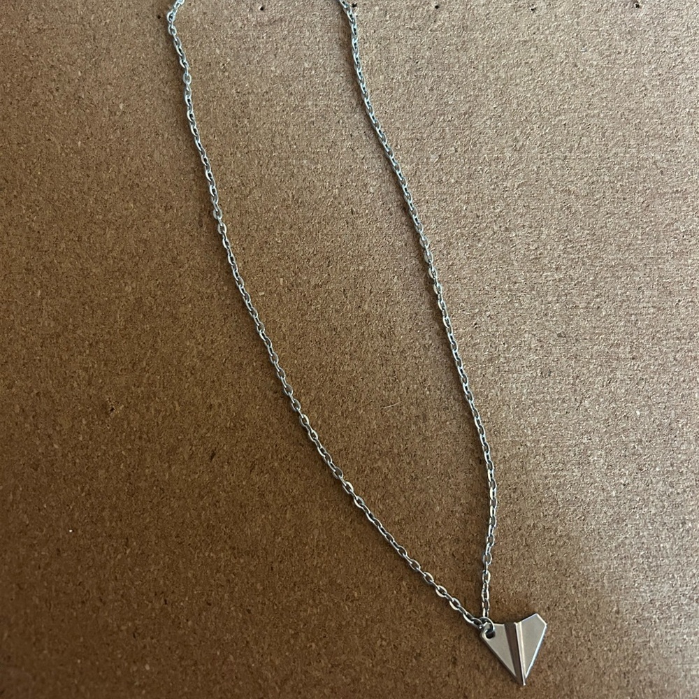 paper airplane necklace